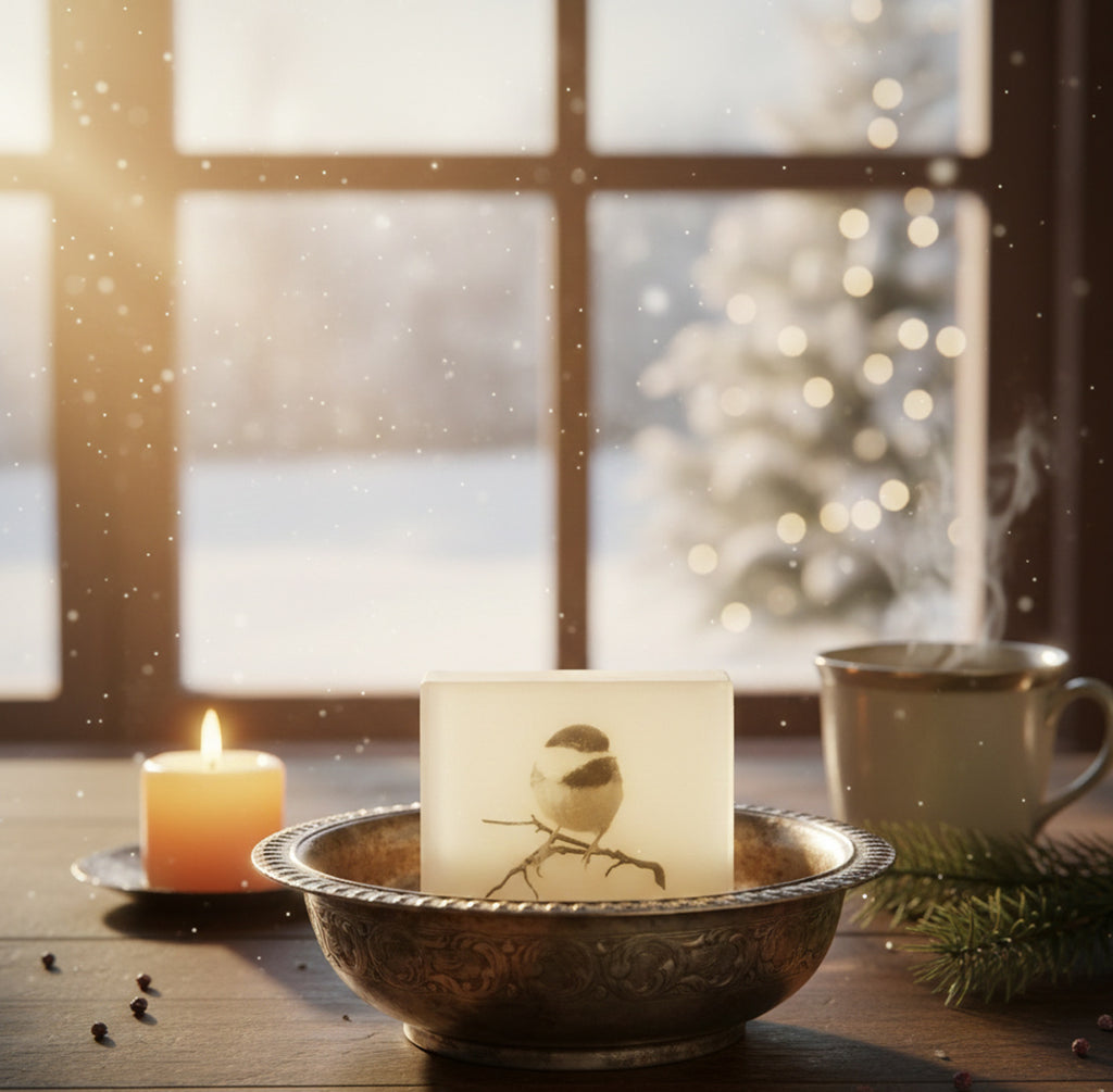 Chickadee Winter Woodland - Gentle, Natural Glycerin Bar