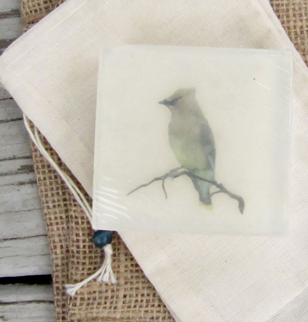 Cedar Waxwing Forest Sanctuary - Vegan Art Soap